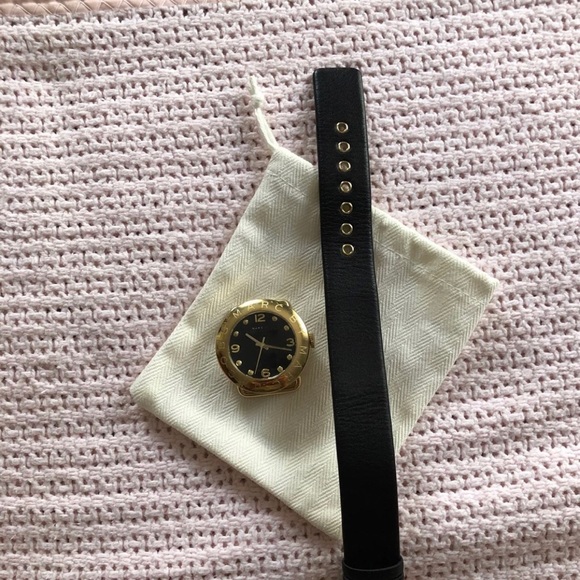 Marc Jacobs Black Leather Watch - Picture 3 of 5